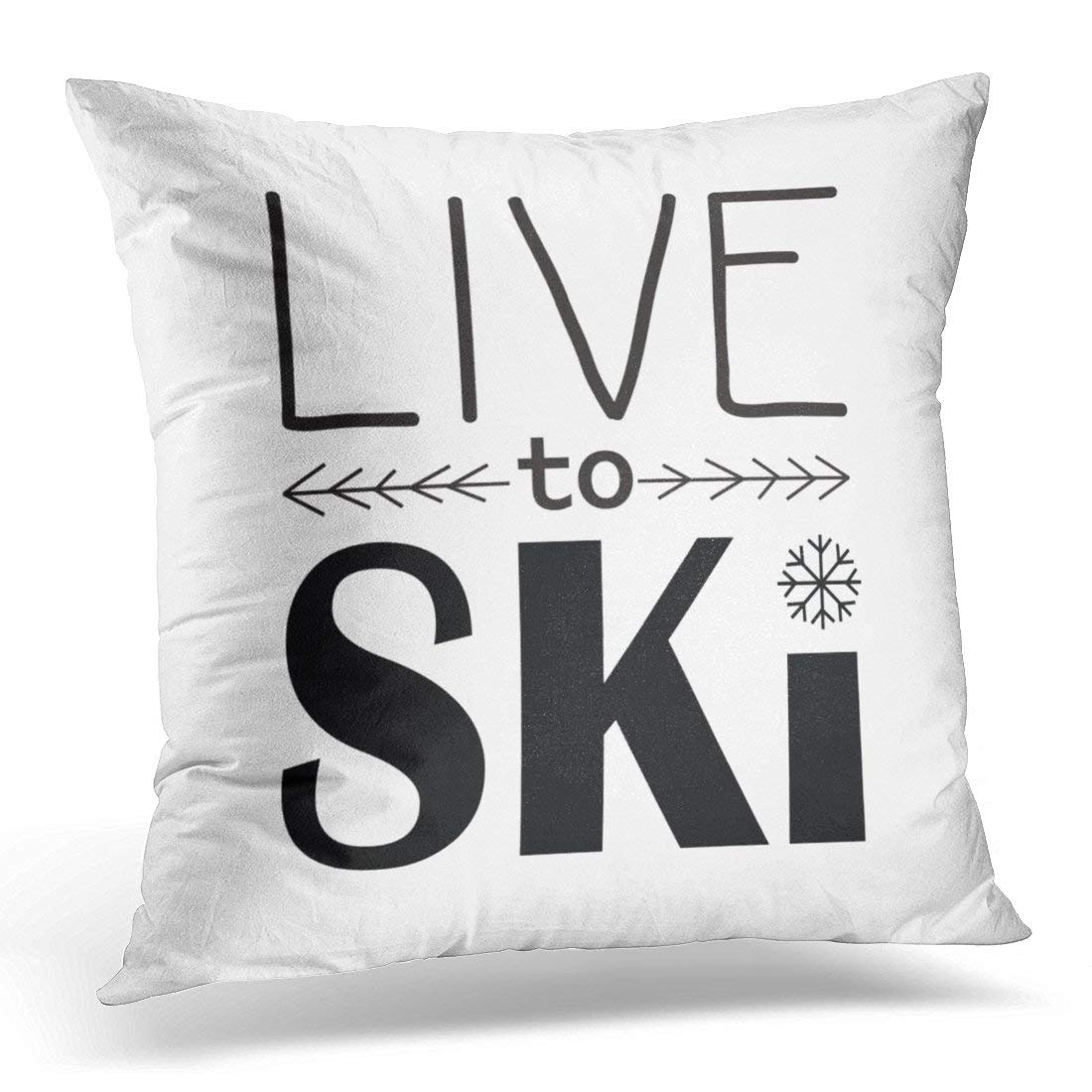 Multicolor Ski Gift Winter Sports And Skiing Present Goggles Skier Design Skiing Throw Pillow 18x18 